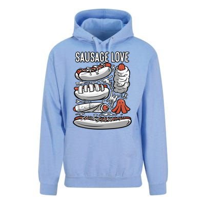 Sausage Love Fat Meaty Sausage Gift Unisex Surf Hoodie