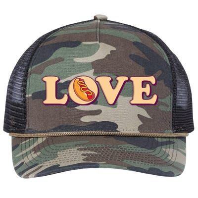 Sausage Love Fat Meaty Sausage Gift Retro Rope Trucker Hat Cap