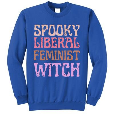 Spooky Liberal Feminist Witch Retro Distressed Meaningful Gift Tall Sweatshirt