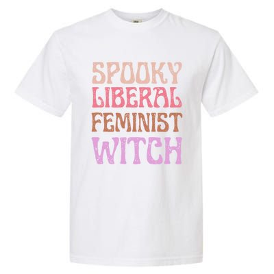 Spooky Liberal Feminist Witch Retro Distressed Meaningful Gift Garment-Dyed Heavyweight T-Shirt