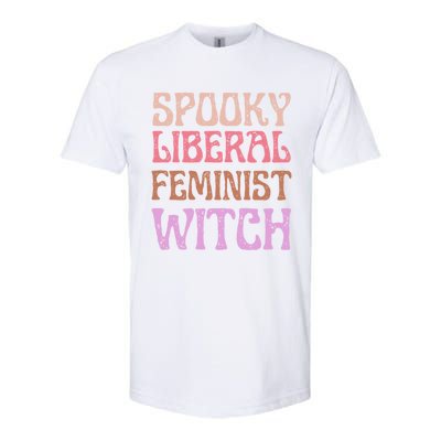 Spooky Liberal Feminist Witch Retro Distressed Meaningful Gift Softstyle CVC T-Shirt