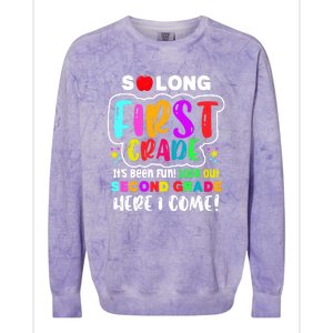 So Long First Grade Look Out Second Grade I Come Colorblast Crewneck Sweatshirt