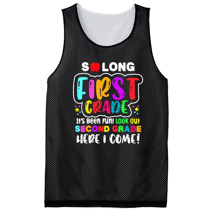 So Long First Grade Look Out Second Grade I Come Mesh Reversible Basketball Jersey Tank