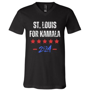 St. Louis For Kamala 2024 Dnc Kamala Harris Supporter V-Neck T-Shirt