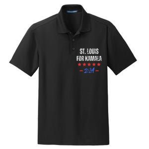 St. Louis For Kamala 2024 Dnc Kamala Harris Supporter Dry Zone Grid Polo