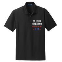 St. Louis For Kamala 2024 Dnc Kamala Harris Supporter Dry Zone Grid Polo