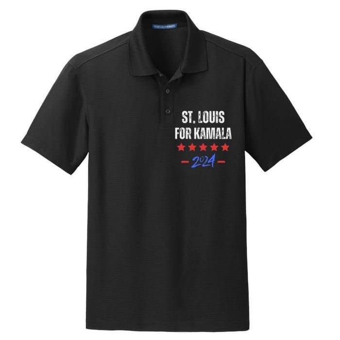 St. Louis For Kamala 2024 Dnc Kamala Harris Supporter Dry Zone Grid Polo