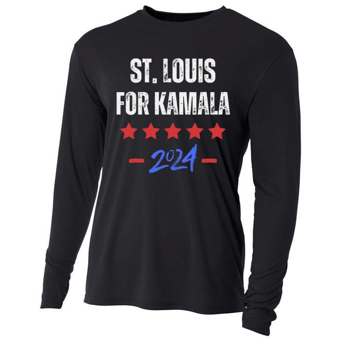 St. Louis For Kamala 2024 Dnc Kamala Harris Supporter Cooling Performance Long Sleeve Crew