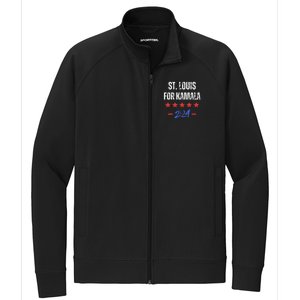 St. Louis For Kamala 2024 Dnc Kamala Harris Supporter Stretch Full-Zip Cadet Jacket