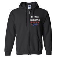 St. Louis For Kamala 2024 Dnc Kamala Harris Supporter Full Zip Hoodie