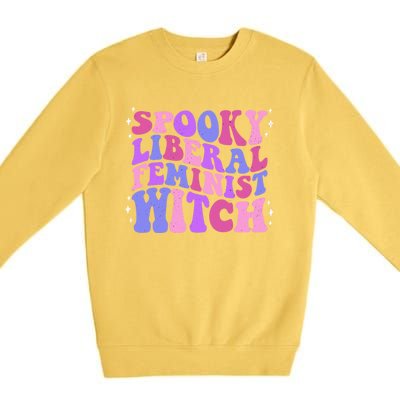 Spooky Liberal Feminist Witch Fall Rights Prochoice Meaningful Gift Premium Crewneck Sweatshirt