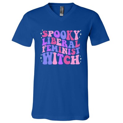 Spooky Liberal Feminist Witch Fall Rights Prochoice Meaningful Gift V-Neck T-Shirt