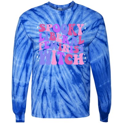 Spooky Liberal Feminist Witch Fall Rights Prochoice Meaningful Gift Tie-Dye Long Sleeve Shirt