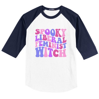 Spooky Liberal Feminist Witch Fall Rights Prochoice Meaningful Gift Baseball Sleeve Shirt