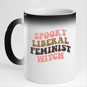 Spooky Liberal Feminist Witch S Rights Halloween Gift 11oz Black Color Changing Mug