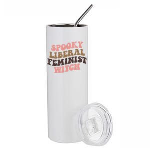 Spooky Liberal Feminist Witch S Rights Halloween Gift Stainless Steel Tumbler