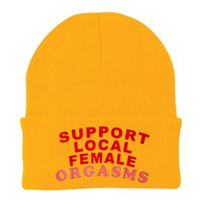 Support Local Female Orgasms Knit Cap Winter Beanie