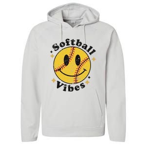 Softball Lover Fan Smiling Face Costume Happy Cute Smile Performance Fleece Hoodie