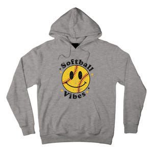 Softball Lover Fan Smiling Face Costume Happy Cute Smile Tall Hoodie