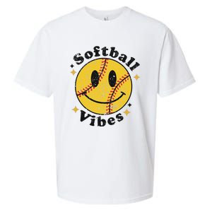 Softball Lover Fan Smiling Face Costume Happy Cute Smile Sueded Cloud Jersey T-Shirt