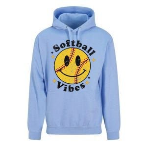 Softball Lover Fan Smiling Face Costume Happy Cute Smile Unisex Surf Hoodie