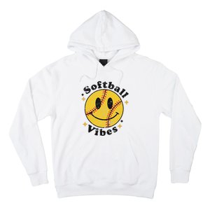 Softball Lover Fan Smiling Face Costume Happy Cute Smile Hoodie