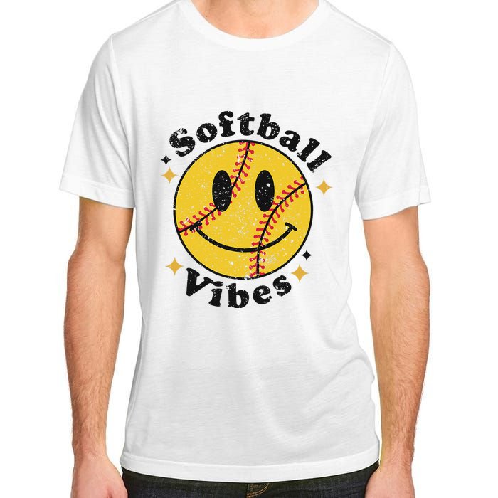 Softball Lover Fan Smiling Face Costume Happy Cute Smile Adult ChromaSoft Performance T-Shirt