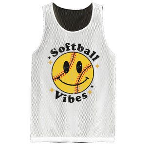 Softball Lover Fan Smiling Face Costume Happy Cute Smile Mesh Reversible Basketball Jersey Tank