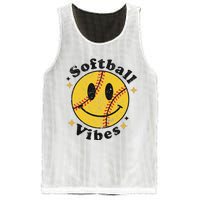 Softball Lover Fan Smiling Face Costume Happy Cute Smile Mesh Reversible Basketball Jersey Tank