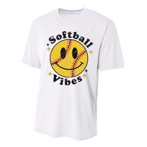 Softball Lover Fan Smiling Face Costume Happy Cute Smile Performance Sprint T-Shirt