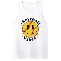 Softball Lover Fan Smiling Face Costume Happy Cute Smile PosiCharge Competitor Tank