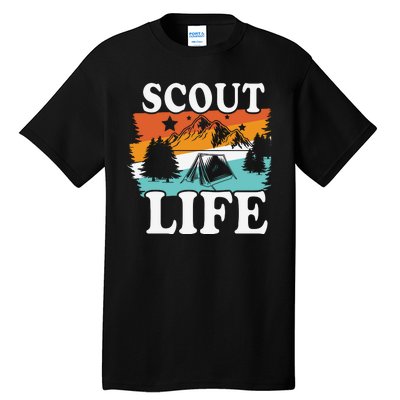 Scout Life Funny Scouting Lovers Camping Scout Vintage Tall T-Shirt