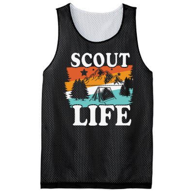 Scout Life Funny Scouting Lovers Camping Scout Vintage Mesh Reversible Basketball Jersey Tank