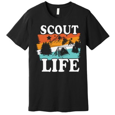 Scout Life Funny Scouting Lovers Camping Scout Vintage Premium T-Shirt