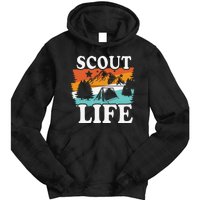 Scout Life Funny Scouting Lovers Camping Scout Vintage Tie Dye Hoodie