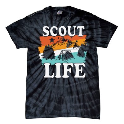 Scout Life Funny Scouting Lovers Camping Scout Vintage Tie-Dye T-Shirt