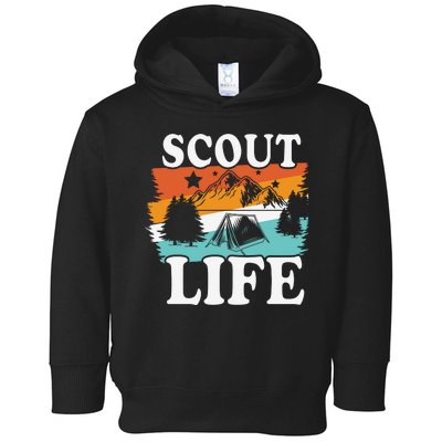 Scout Life Funny Scouting Lovers Camping Scout Vintage Toddler Hoodie