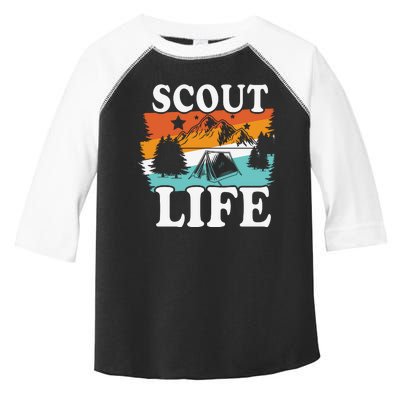 Scout Life Funny Scouting Lovers Camping Scout Vintage Toddler Fine Jersey T-Shirt