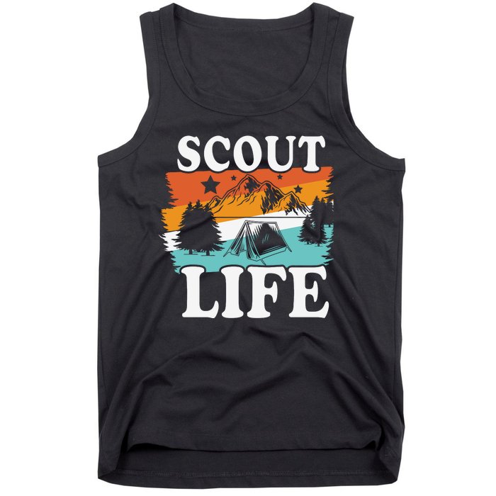 Scout Life Funny Scouting Lovers Camping Scout Vintage Tank Top