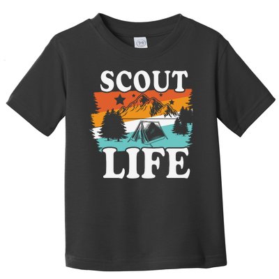 Scout Life Funny Scouting Lovers Camping Scout Vintage Toddler T-Shirt