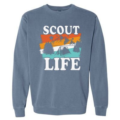 Scout Life Funny Scouting Lovers Camping Scout Vintage Garment-Dyed Sweatshirt