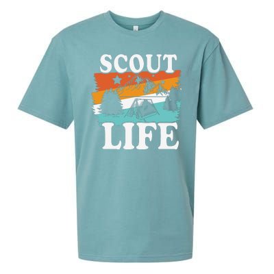 Scout Life Funny Scouting Lovers Camping Scout Vintage Sueded Cloud Jersey T-Shirt