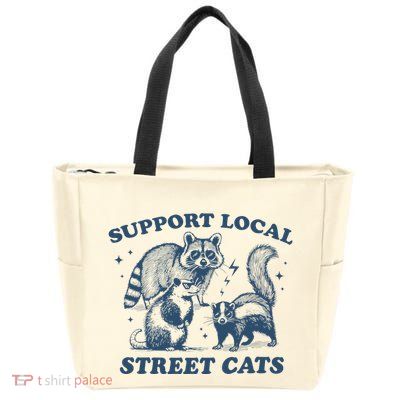 Support Local Funny Animal Zip Tote Bag