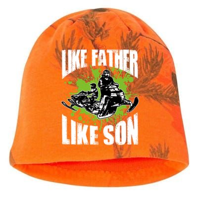 Snowcross Like Father Like Son Gift Proud Snowmobiling Cool Gift Kati - Camo Knit Beanie