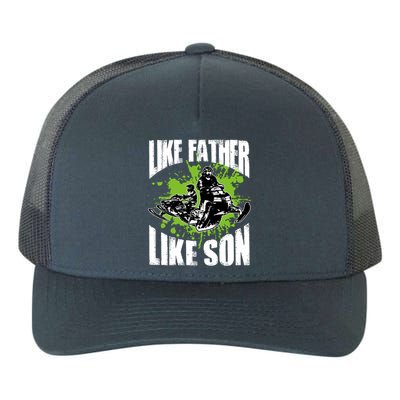 Snowcross Like Father Like Son Gift Proud Snowmobiling Cool Gift Yupoong Adult 5-Panel Trucker Hat