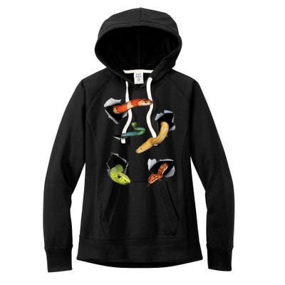 Snake Lover Funny Snake Reptile Lover Funny Snake Women's Fleece Hoodie