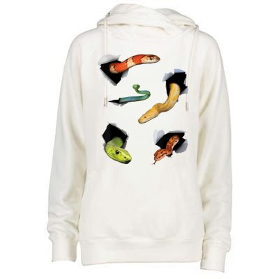 Snake Lover Funny Snake Reptile Lover Funny Snake Womens Funnel Neck Pullover Hood