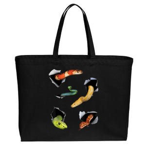 Snake Lover Funny Snake Reptile Lover Funny Snake Cotton Canvas Jumbo Tote