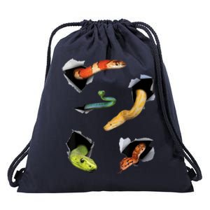 Snake Lover Funny Snake Reptile Lover Funny Snake Drawstring Bag