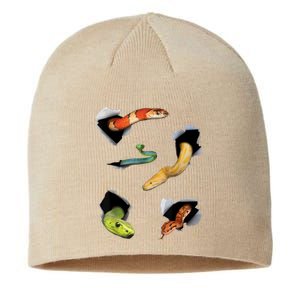 Snake Lover Funny Snake Reptile Lover Funny Snake Sustainable Beanie